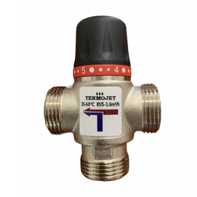 Термостатичний триходовий змішувальний клапан Termojet TMV132 1" kvs-1.6, 35-60C