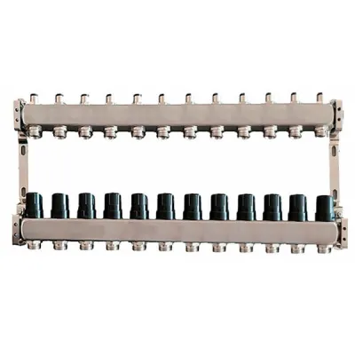 Коллектор для теплого пола Tervix Pro Line на 12 контуров без расходомеров (501012)