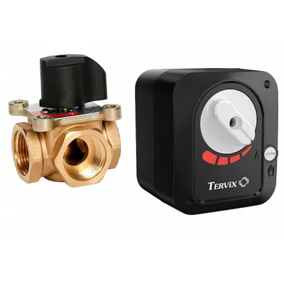 Комплект клапана Tervix TOR DN50 2 и электрического привода AZOG 3 точки 220В АС