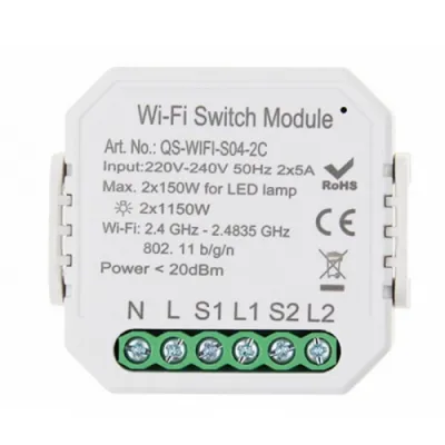 Розумний вимикач Tervix Pro Line WiFi Switch (2 клавіші) (433421)