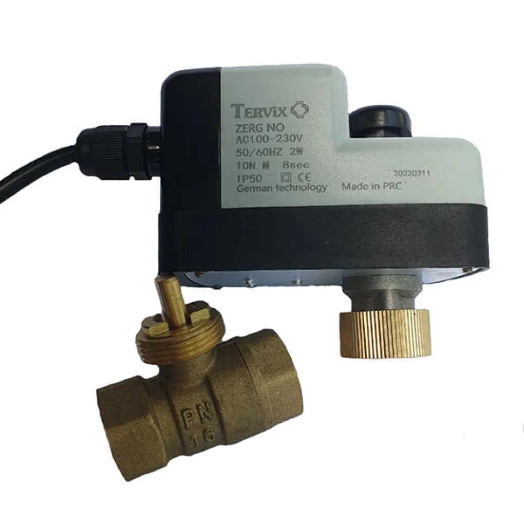 Двухходовой шаровой клапан с электроприводом Tervix Pro Line ZERG Н/О 1 DN25- Фото 3