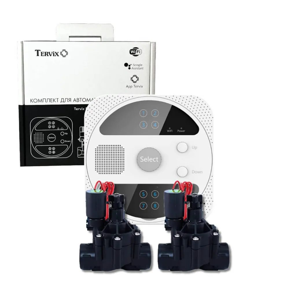 Комплект для автоматического полива Tervix WiFi (контроллер + 2 клапана DN25)- Фото 1
