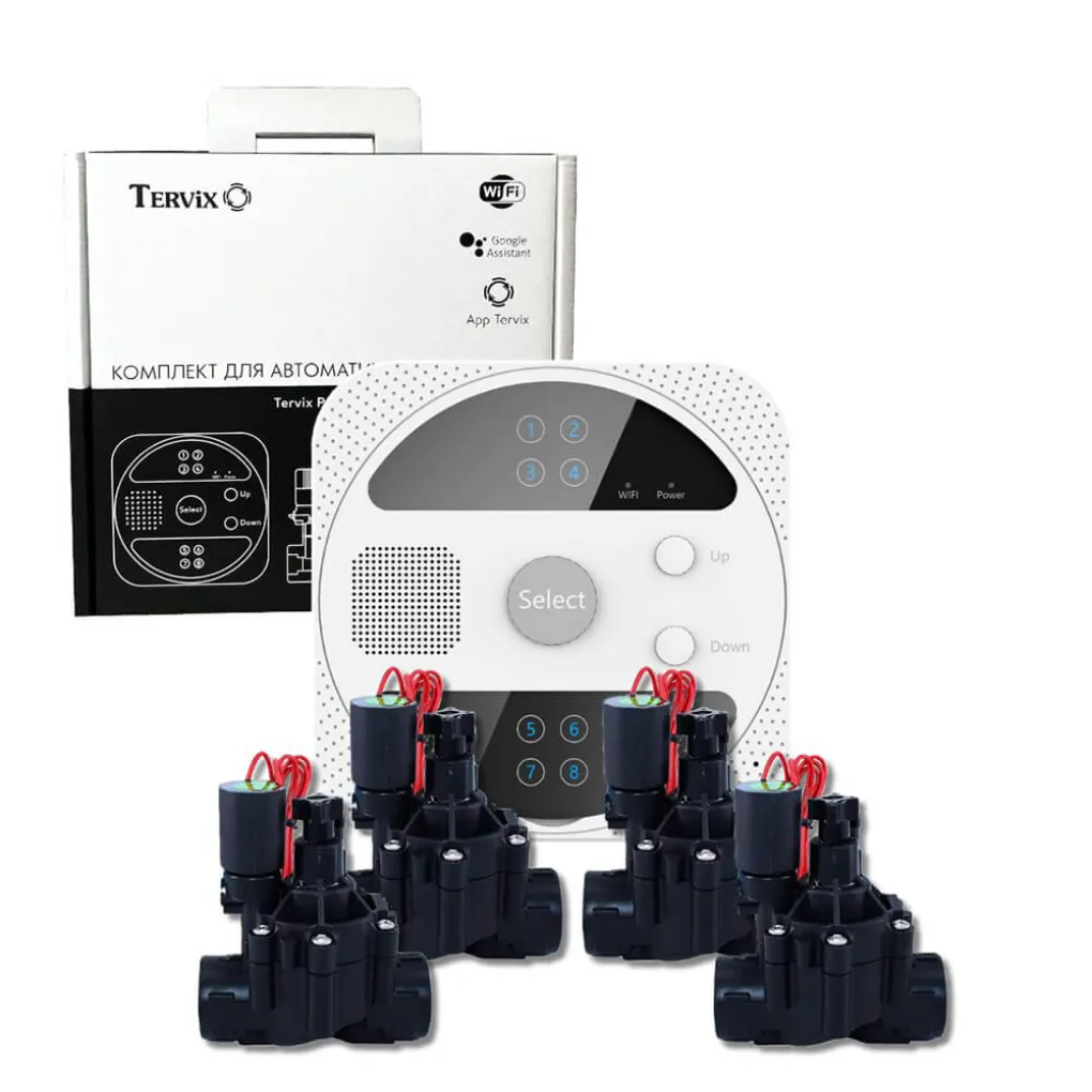 Комплект для автоматического полива Tervix WiFi (контроллер + 4 клапана DN25)- Фото 1
