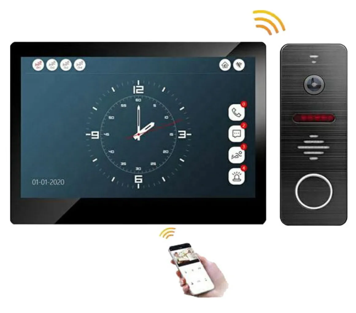Комплект відеодомофону WiFi + Ethernet Tervix Pro Line Smart Video Door Phone System