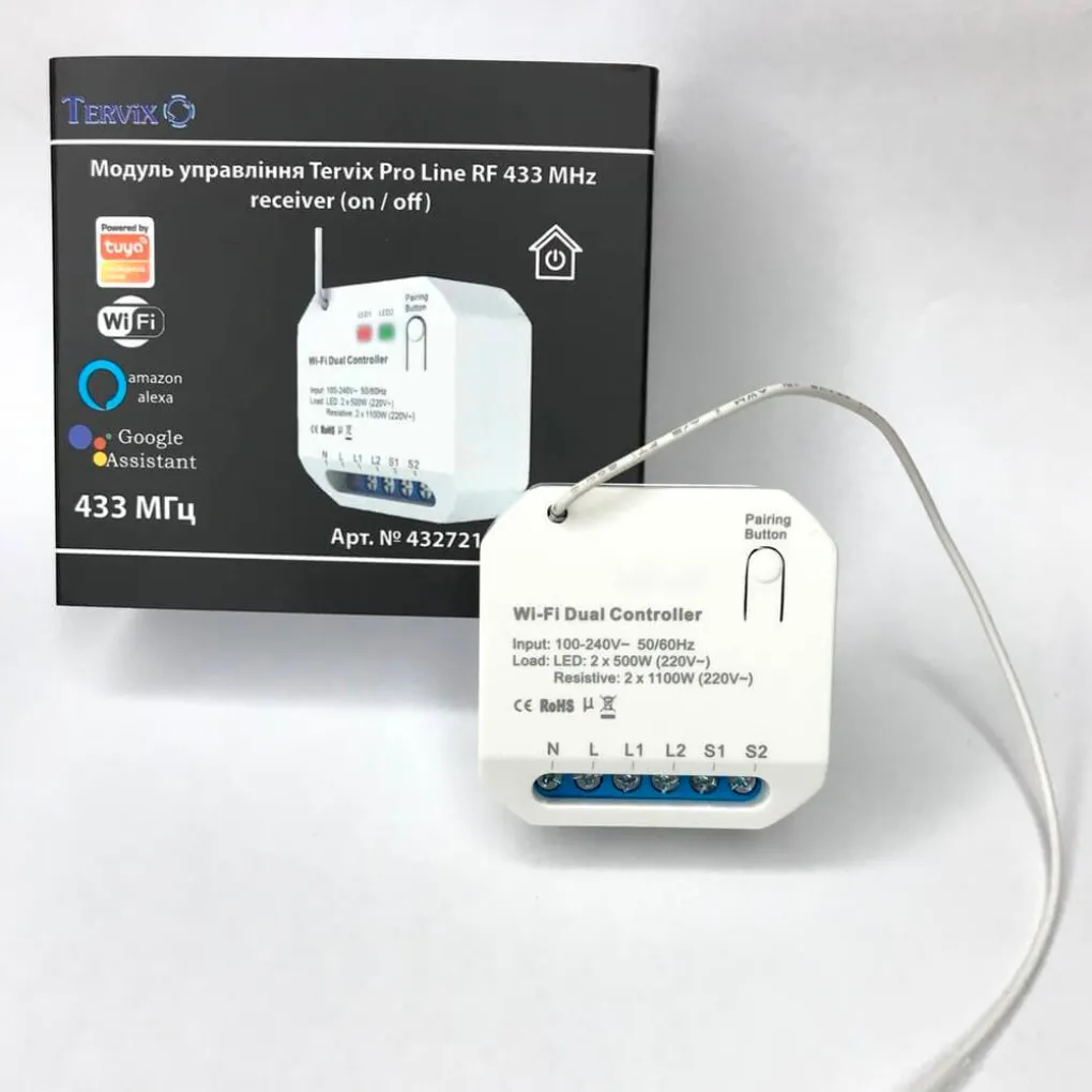 Модуль управління Tervix Pro Line RF 433 MHz receiver (on/off) (432721)- Фото 4