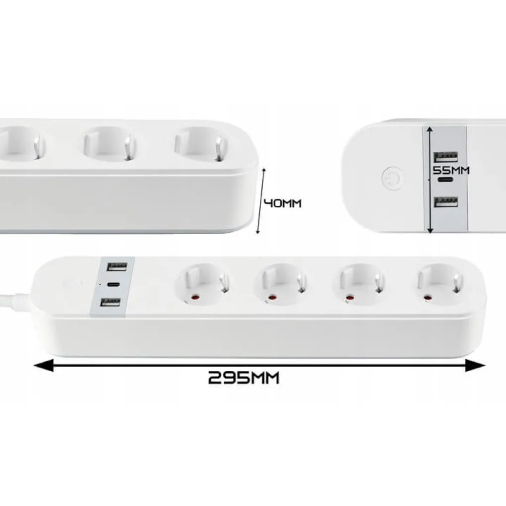 Умный удлинитель Tervix Pro Line WiFi Power Strip (423421)- Фото 4
