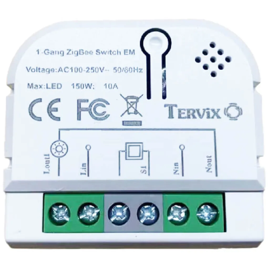 Розумний вимикач Tervix Pro Line ZigBee Switch (1 клавіша/розетка)- Фото 1