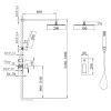 Душова система вбудована Topaz Sardinia TSG 08205-G-H20-BL, чорна- Фото 4