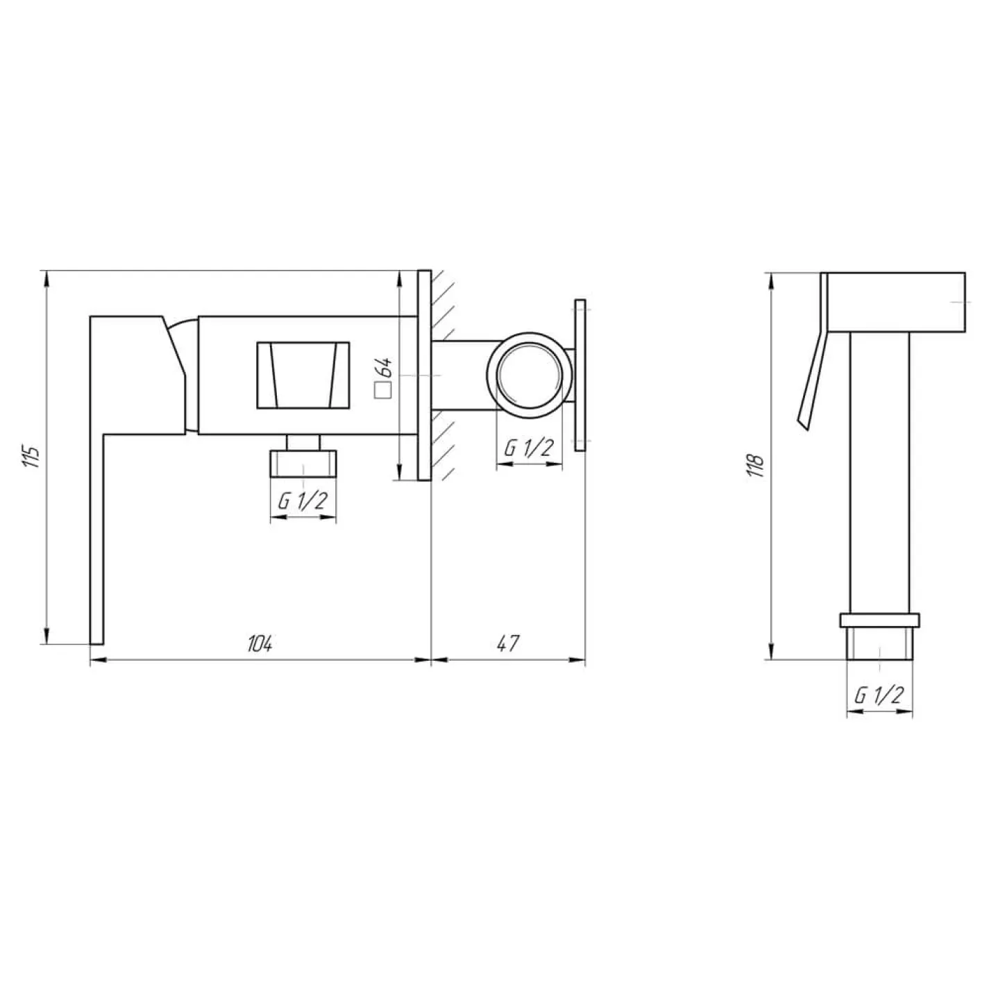 Змішувач гігієнічний Topaz Lexi TL 21106-H57, хром - Фото 3
