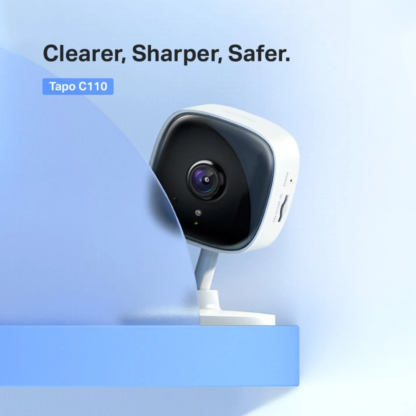IP-камера відеоспостереження TP-Link Tapo C110 3MP N300 microSD motion detection - Фото 2