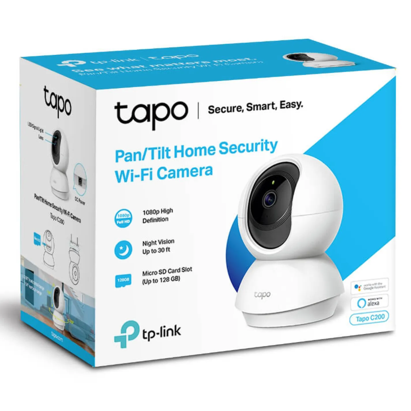 IP-камера видеонаблюдения TP-Link Tapo C200 FHD N300 microSD motion detection - Фото 2