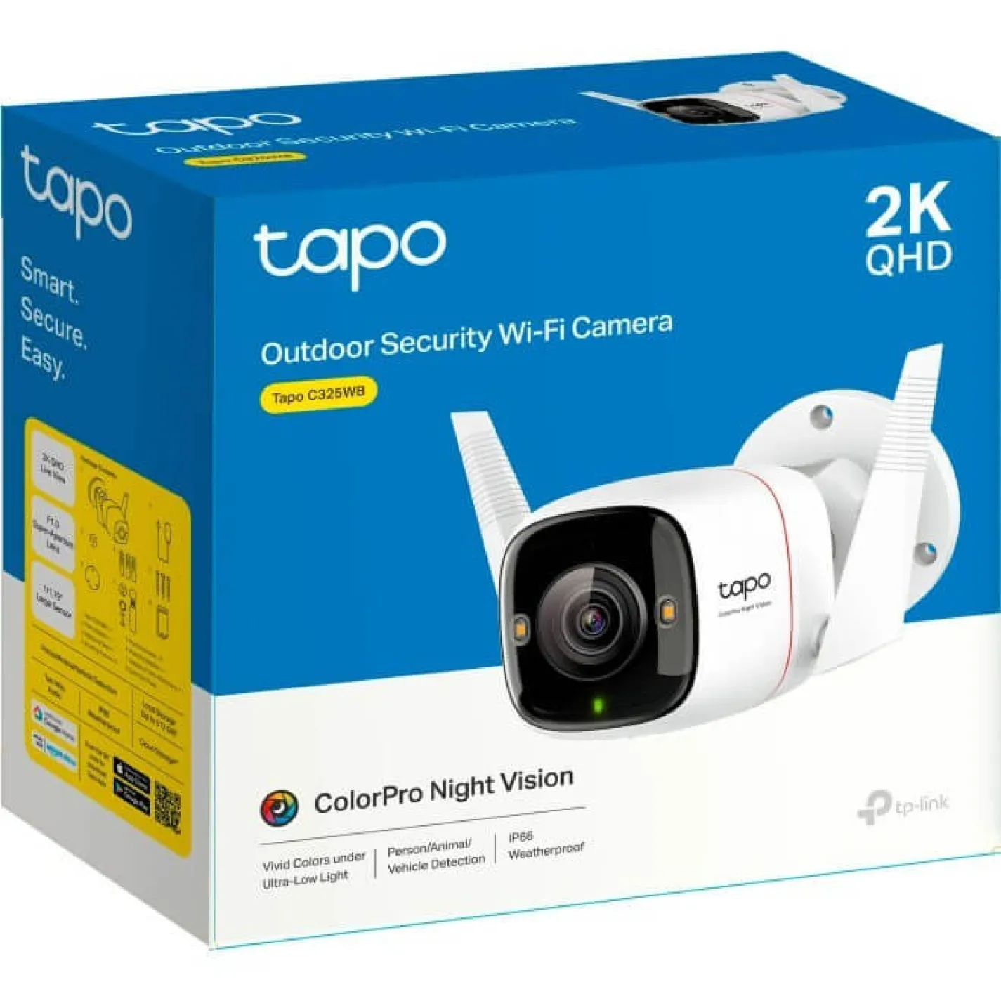 IP-камера відеоспостереження TP-Link Tapo C325WB 4MP N300 microSD зовнішня ColorPro - Фото 2