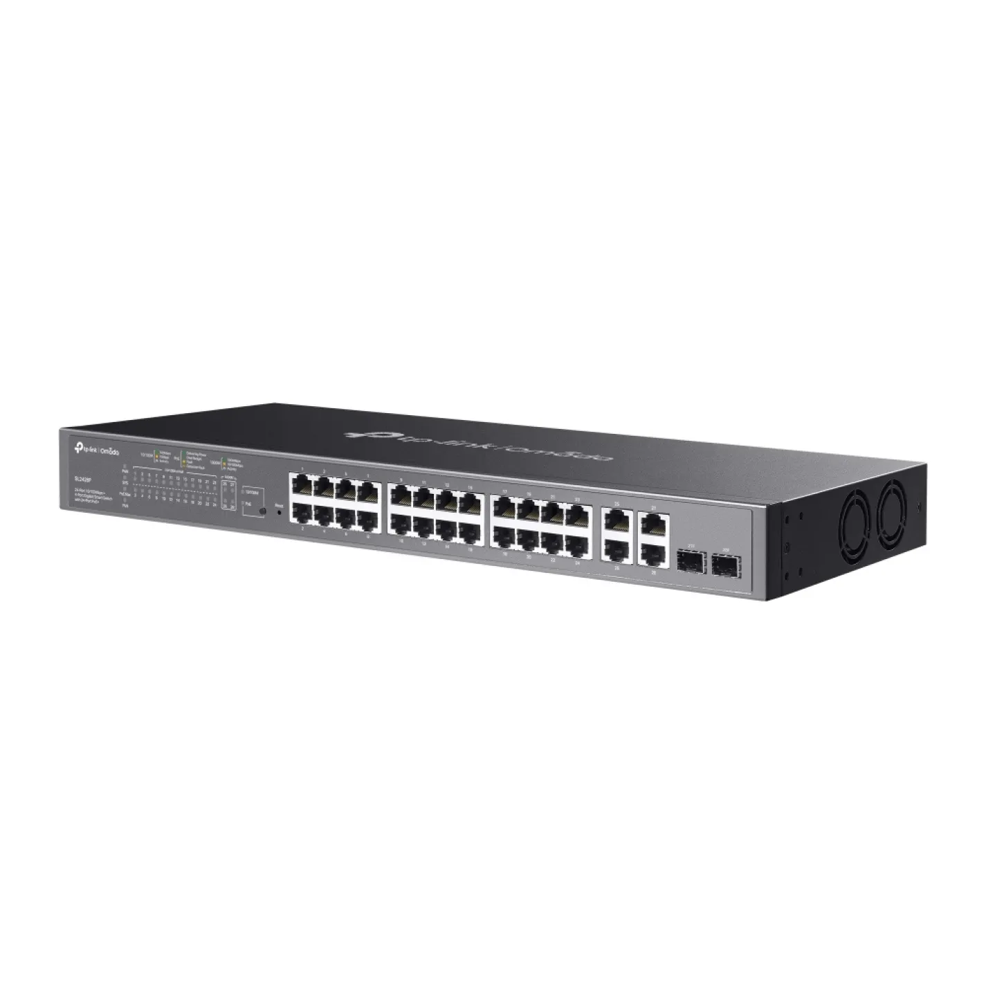 Комутатор TP-Link SL2428P 24xFE(24xPoE), 4xSFP, 250Вт - Фото 2