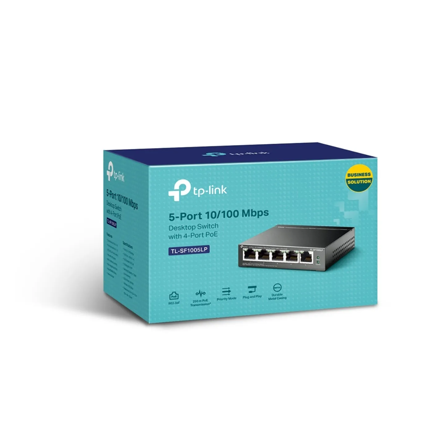 Коммутатор TP-Link TL-SF1005LP 5x1FE (4xPoE), 41Вт - Фото 3