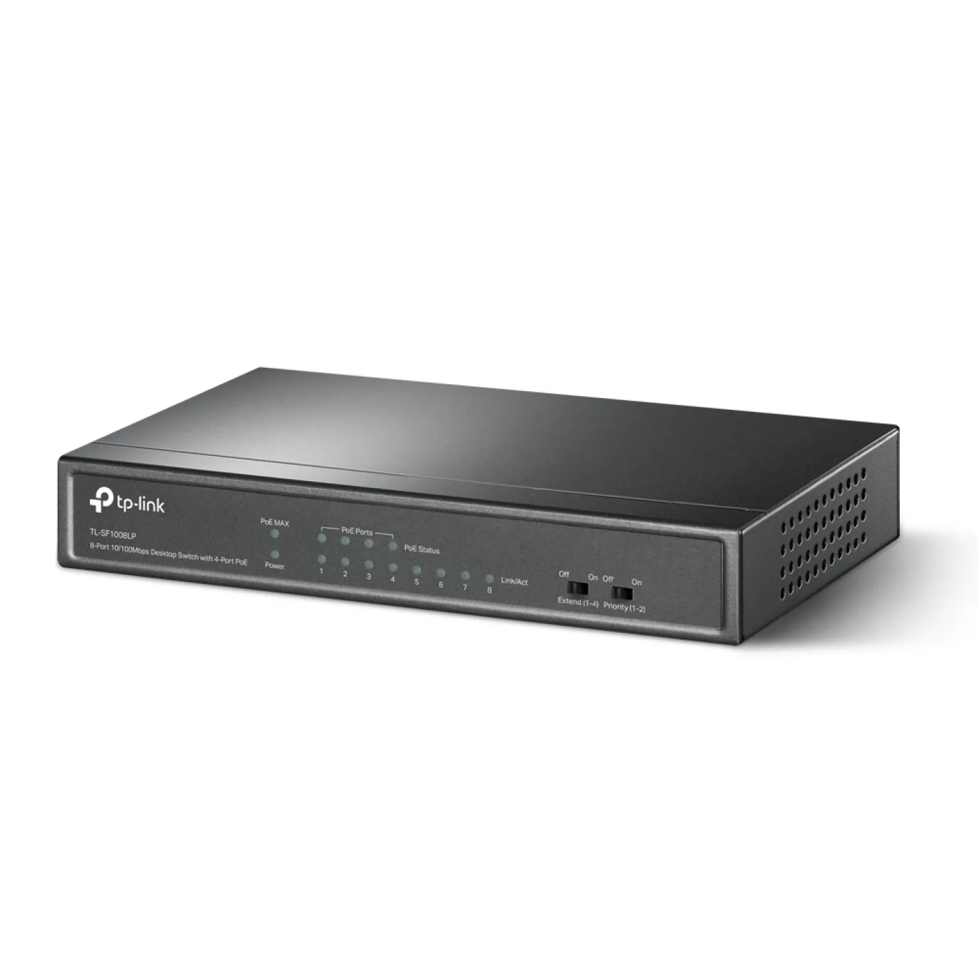 Комутатор TP-Link TL-SF1008LP, 8x1FE (4xPoE), 41Вт - Фото 1