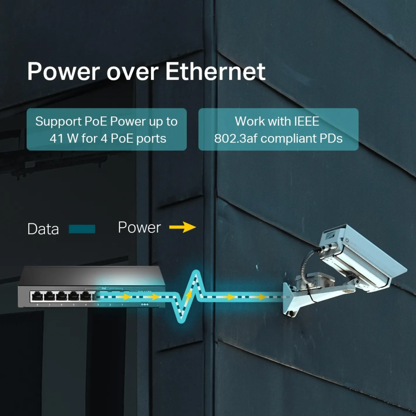 Комутатор TP-Link TL-SF1008LP, 8x1FE (4xPoE), 41Вт - Фото 2