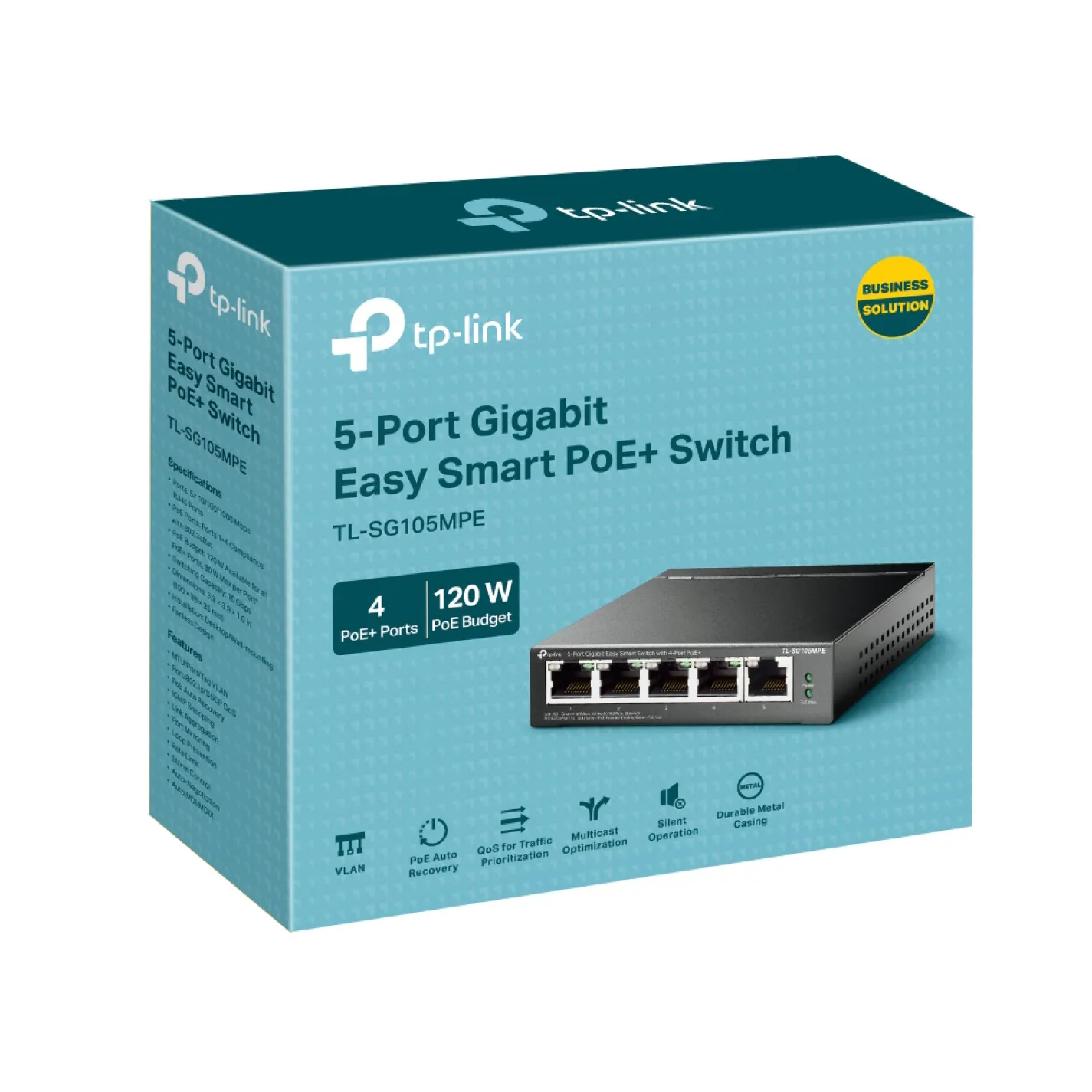 Коммутатор TP-Link TL-SG105MPE 5xGE (4xPoE), 120Вт - Фото 2