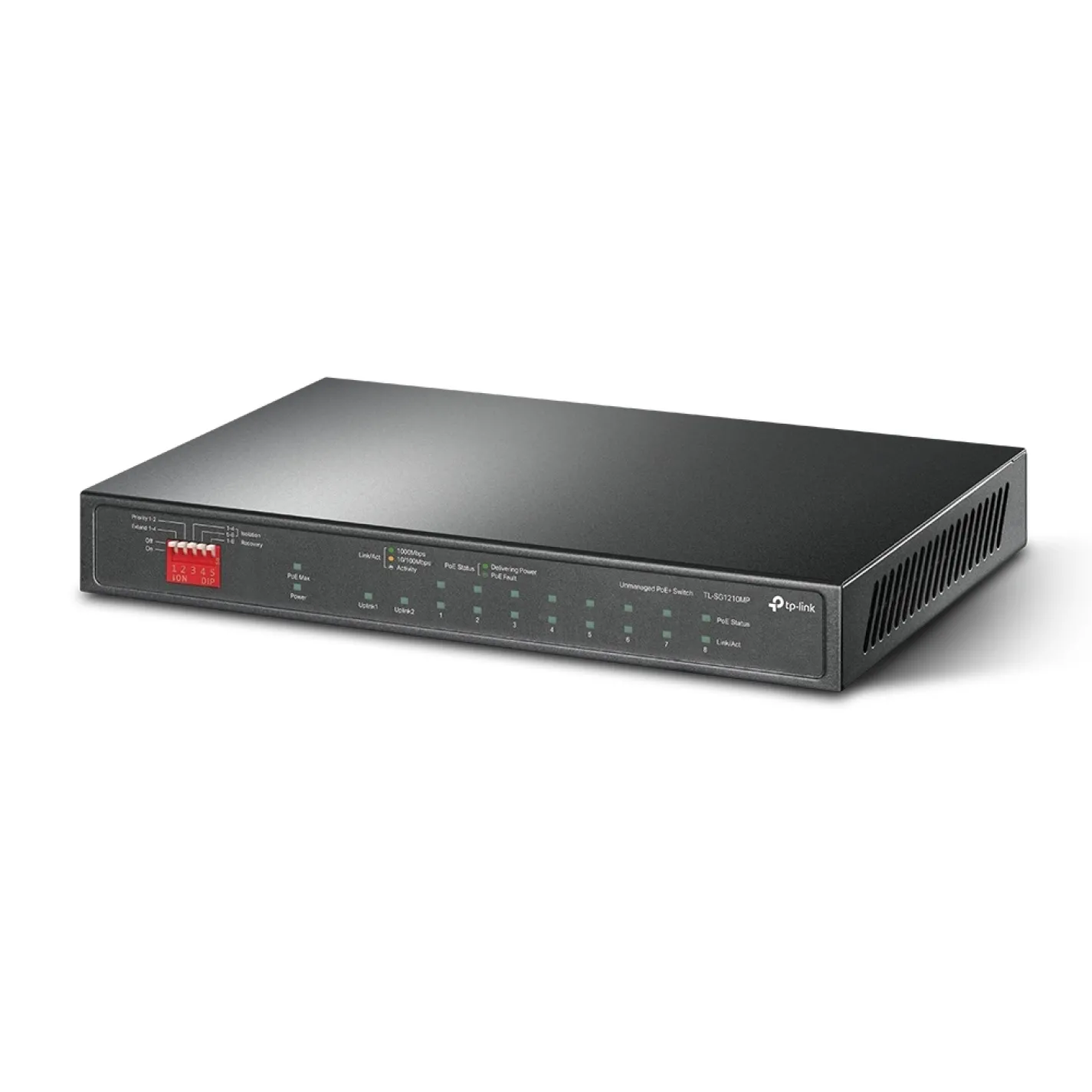 Комутатор TP-Link TL-SG1210MP 10xGE (8xPoE), 1xSFP, 123Вт, некерований - Фото 1