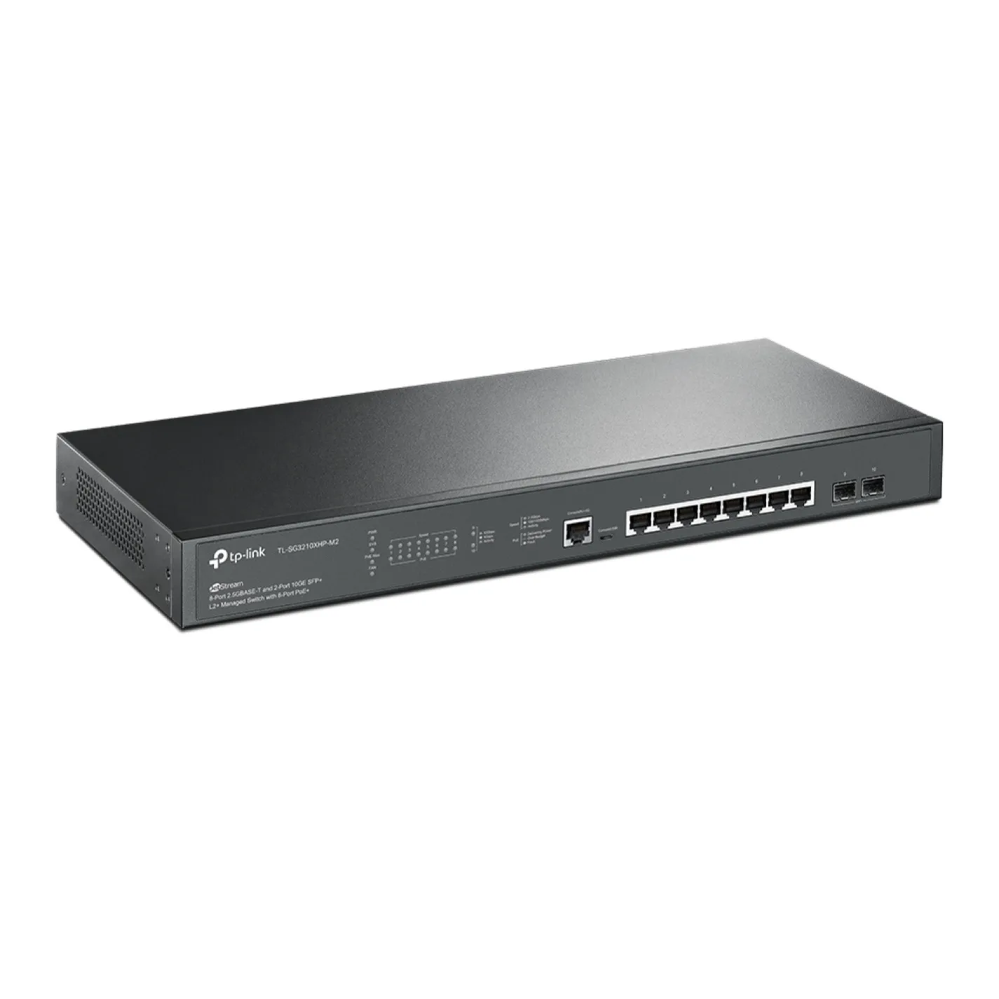 Коммутатор TP-Link TL-SG3210XHP-M2 8x2.5GE (8xPoE), 2x10GE SFP+, 240Вт - Фото 1