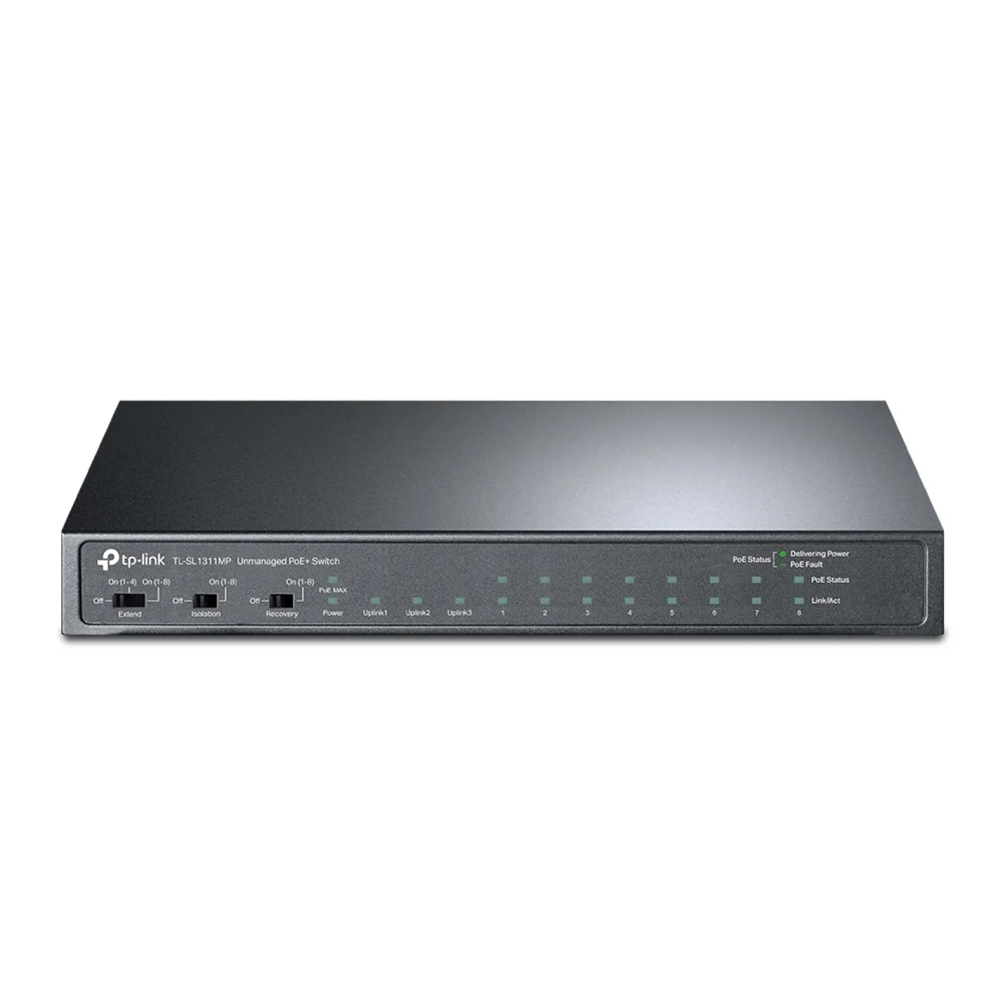 Комутатор TP-Link TL-SL1311MP 8x1FE (8xPoE), 2xGE, 1xSFP, 124Вт - Фото 1