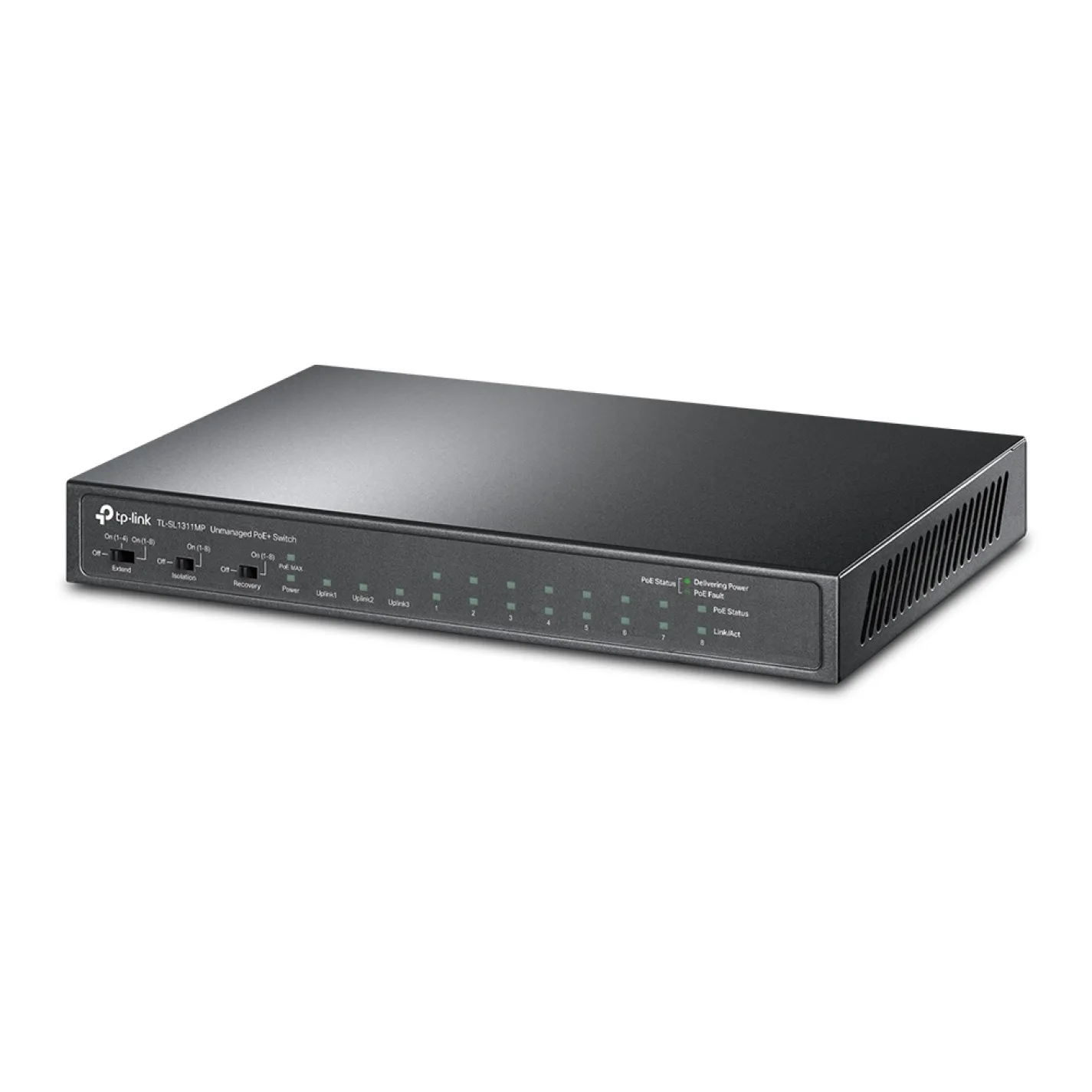 Комутатор TP-Link TL-SL1311MP 8x1FE (8xPoE), 2xGE, 1xSFP, 124Вт - Фото 2