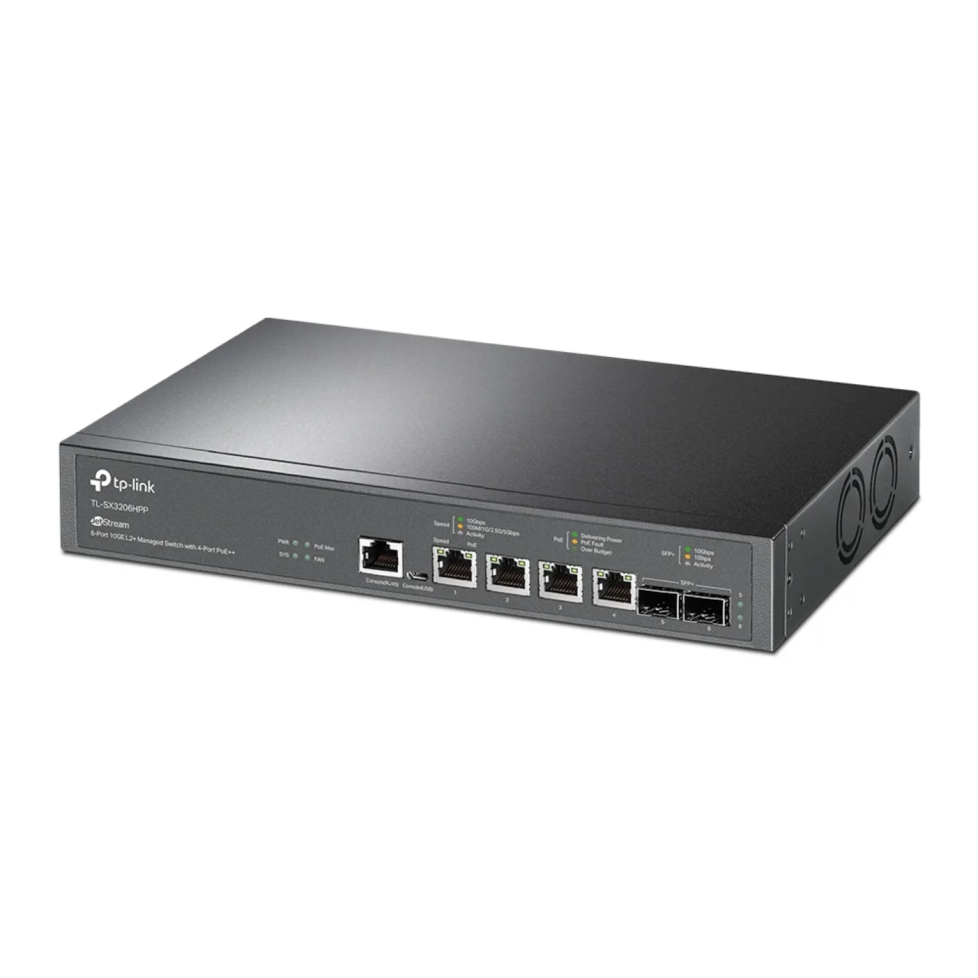 Коммутатор TP-Link TL-SX3206HPP 4x10GE(4xPoE+), 2xSFP+, 200Вт - Фото 2