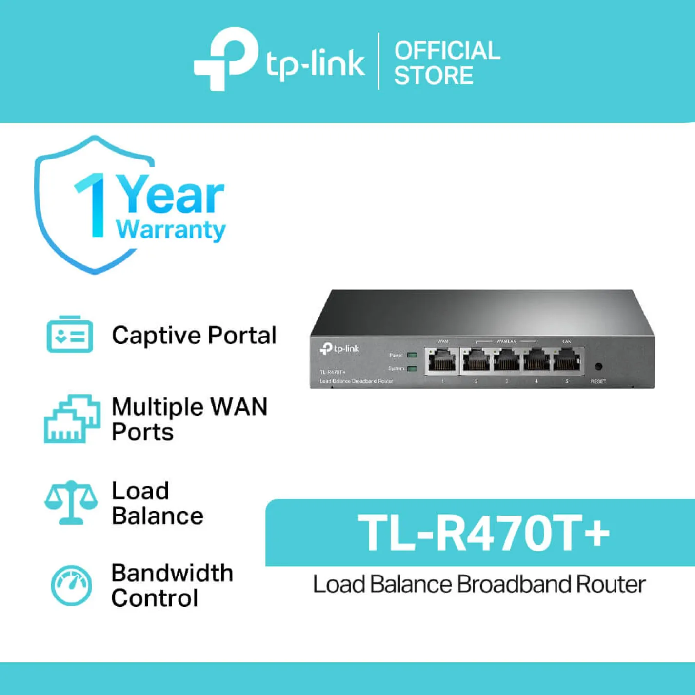 Мультисервісний маршрутизатор TP-LINK TL-R470T+  - Фото 3