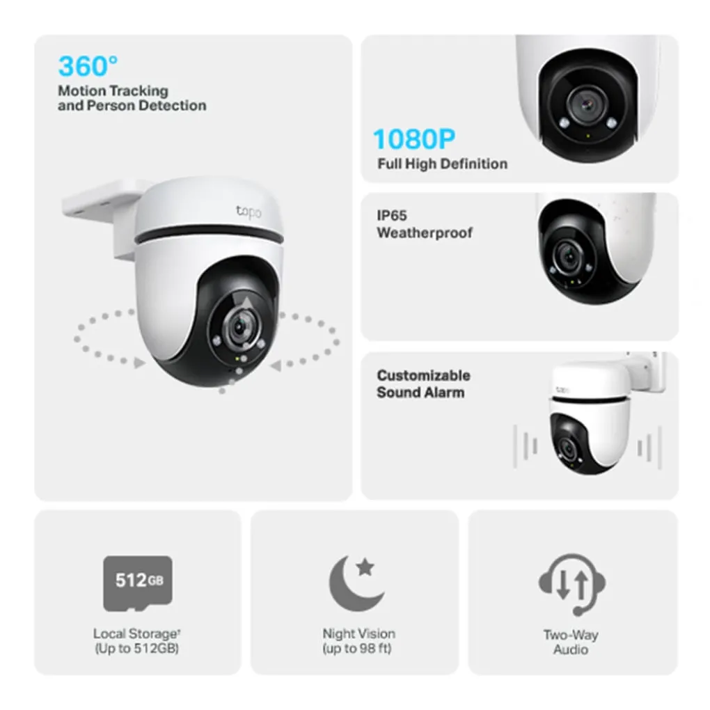 IP-камера видеонаблюдения TP-Link Tapo C500 2MP N300 наружная поворотная- Фото 4
