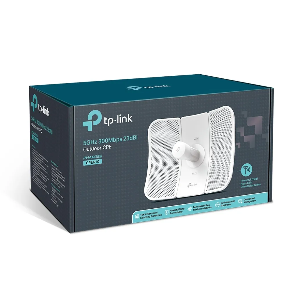 Точка доступа TP-Link CPE610 N300 5ГГц 1xFE LAN, 23 дБ- Фото 4