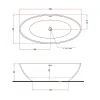 Ванна из искусственного камня Treesse Carezza 180x85x52 (V308BO/V3080XBO800S)- Фото 4