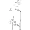Душова система Tres CANIGO-TRES, хром (21828004)- Фото 2