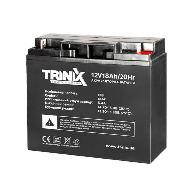 Акумуляторна батарея свинцево-кислотна Trinix 12V18Ah/20Hr AGM 12В 18Аг