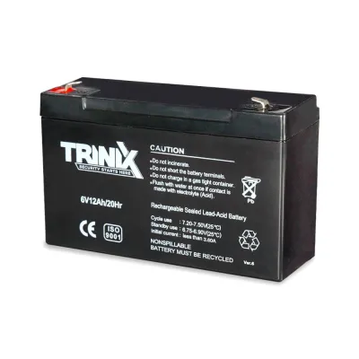 Аккумуляторная батарея свинцово-кислотная Trinix 6В 12Аг 6V12Ah/20Hr AGM