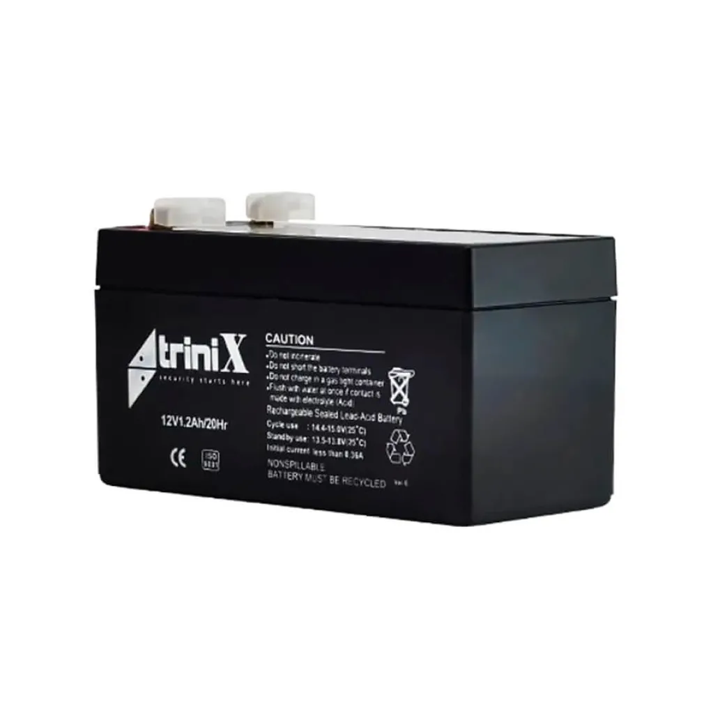 Акумуляторна батарея свинцево-кислотна Trinix 12В 1.2Аг 12V1.2Ah/20Hr AGM- Фото 1