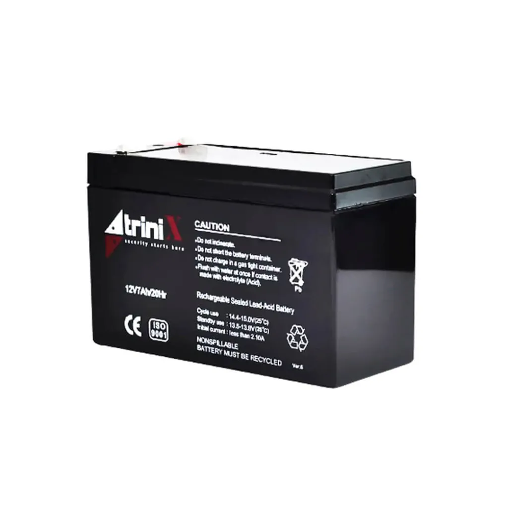 Акумуляторна батарея свинцево-кислотна Trinix 12В 7Аг 12V7Ah/20Hr AGM- Фото 1