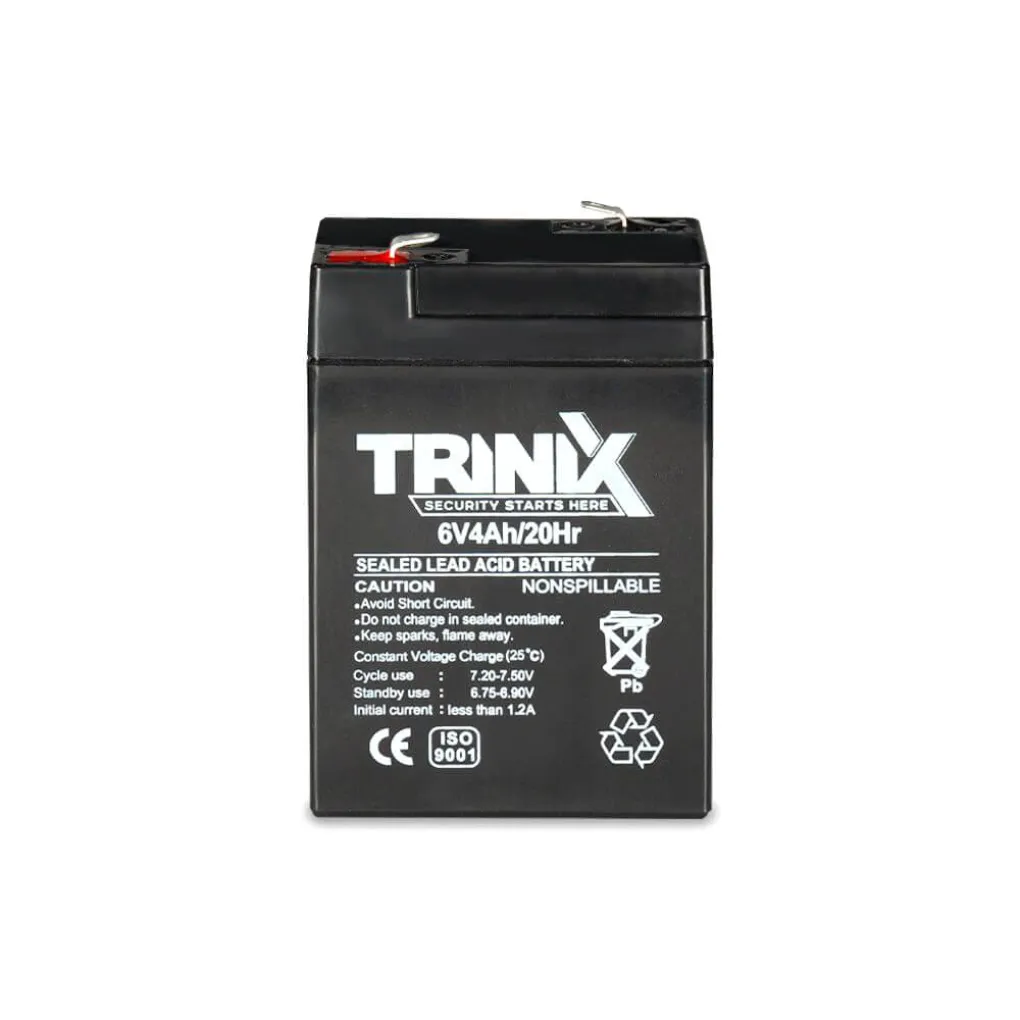 Акумуляторна батарея свинцево-кислотна Trinix 6В 4Аг 6V4Ah/20Hr AGM- Фото 2