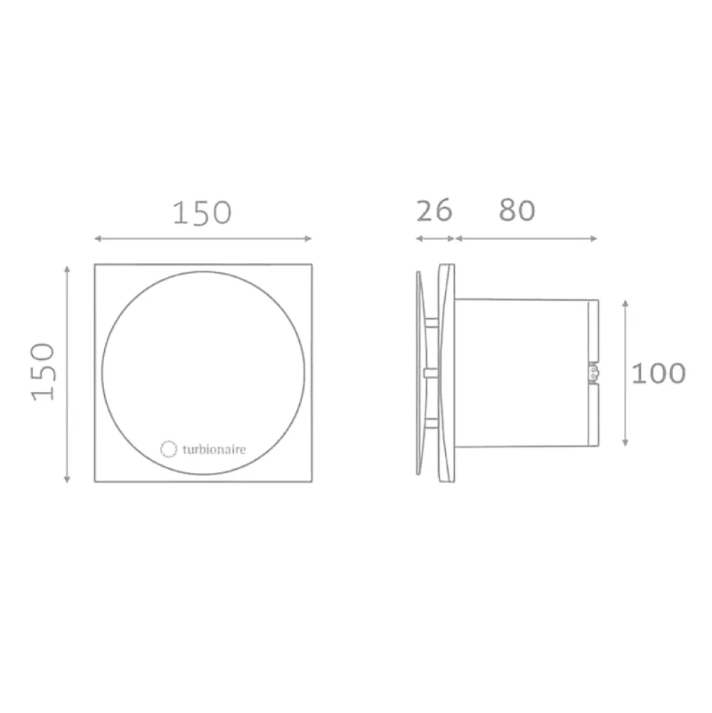 Вытяжной вентилятор Turbionaire Mio 100 LL SC- Фото 4