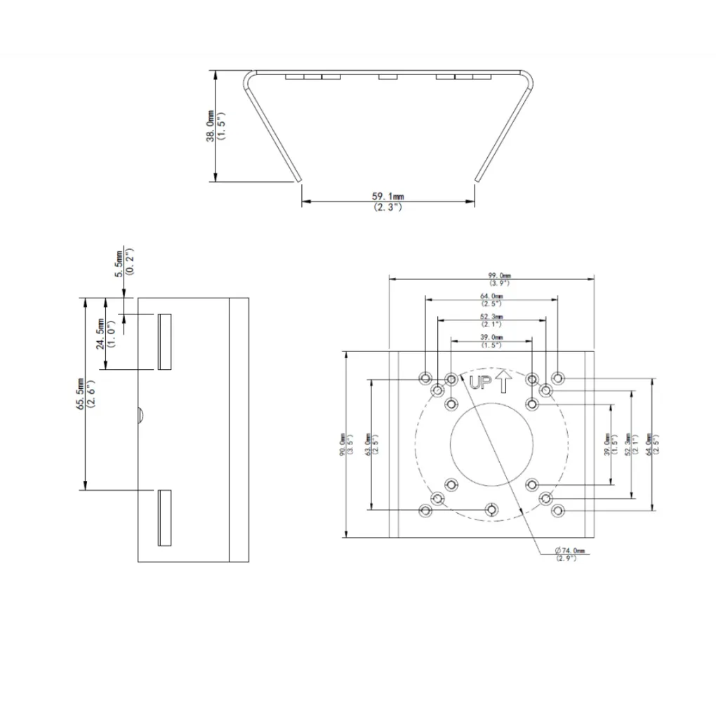 Кронштейн на стовп Uniview TR-UP06-B-IN (7049-1)- Фото 4
