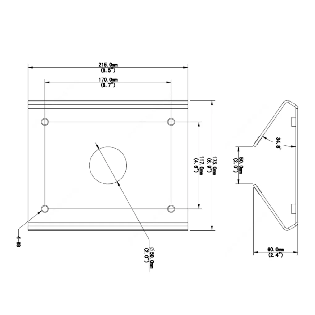 Кронштейн на стовп Uniview TR-UP08-A-IN (Steel) (7051-1)- Фото 4