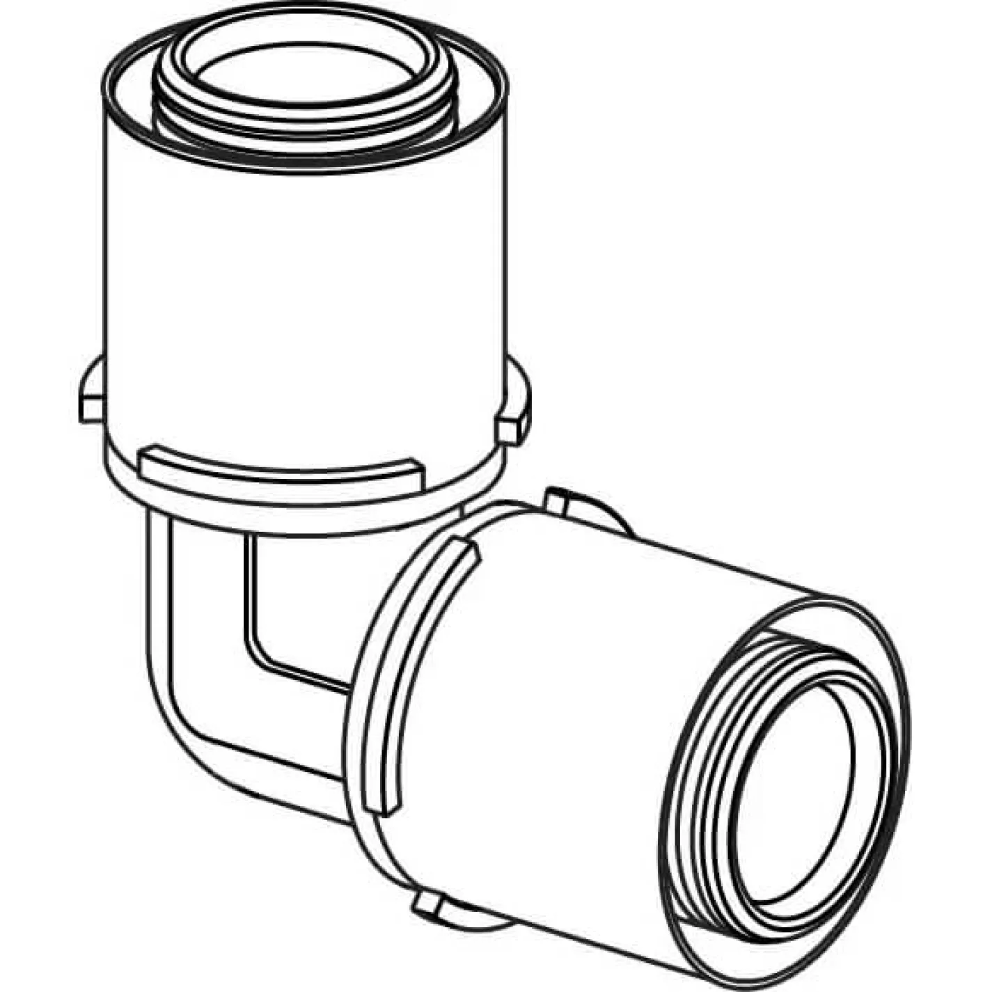 Колено-пресс Uponor S-Press Plus 90° PPSU 50-50 - Фото 1