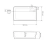 Накладная раковина VBI Altamura M на стиральную машинку белый VBI-016001- Фото 4