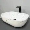 Раковина накладна VBI Bergamo білий мармур VBI-012501- Фото 2