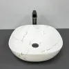 Раковина накладна VBI Bergamo S білий мармур VBI-012502- Фото 2