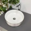 Раковина накладная VBI Prato белый/серебряный VBI-011407- Фото 2