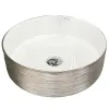 Раковина накладная VBI Prato белый/серебряный VBI-011407- Фото 1
