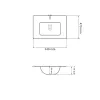 Раковина врезная VBI Ferrara 50 белый VBI-018012- Фото 4