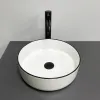 Раковина накладная VBI Prato White Black Edge (VBI-011414)- Фото 2