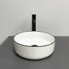 Раковина накладная VBI Prato White Black Edge (VBI-011414)- Фото 4