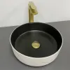 Раковина накладная VBI Prato White Black marble matt (VBI-011409)- Фото 3