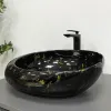 Раковина накладная VBI Riccia Black marmo glossy (VBI-017201)- Фото 2
